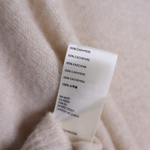 FREE PEOPLE So Low So High Cashmere Sweater Champagne Dolman Sleeve Women's XS - Picture 9 of 9